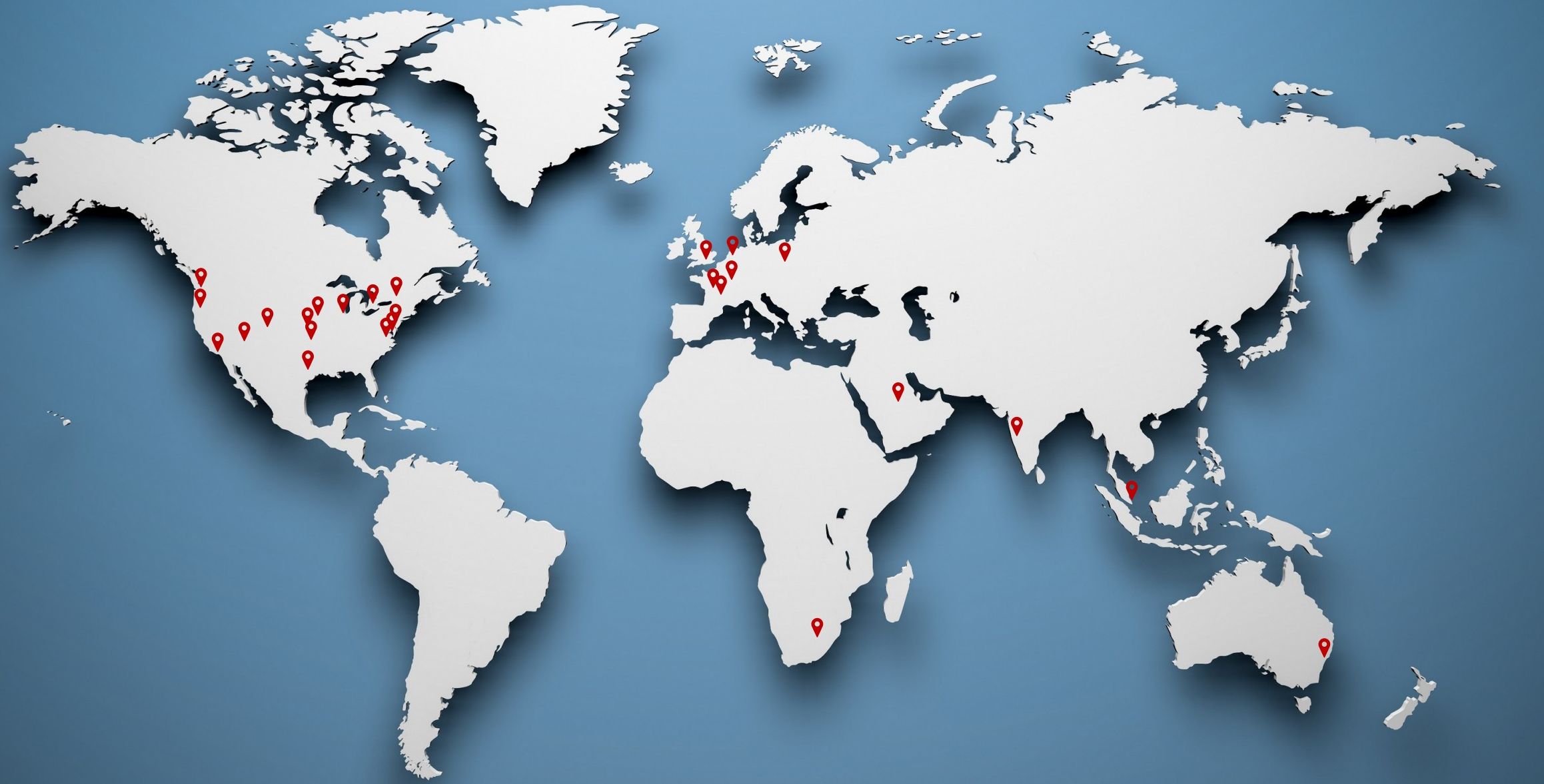 GPCN global footprint: highlighted availability locations across 30+ data centers, 26+ cities, 10+ countries.